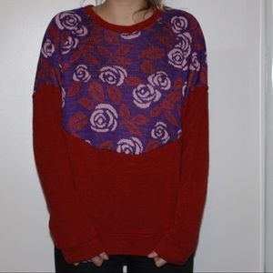 Hipster orange comfy sweater